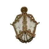 Lustre lanterne ancienne en bronze style Louis XV
