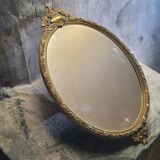 Gilded metal mirror in Louis XV style