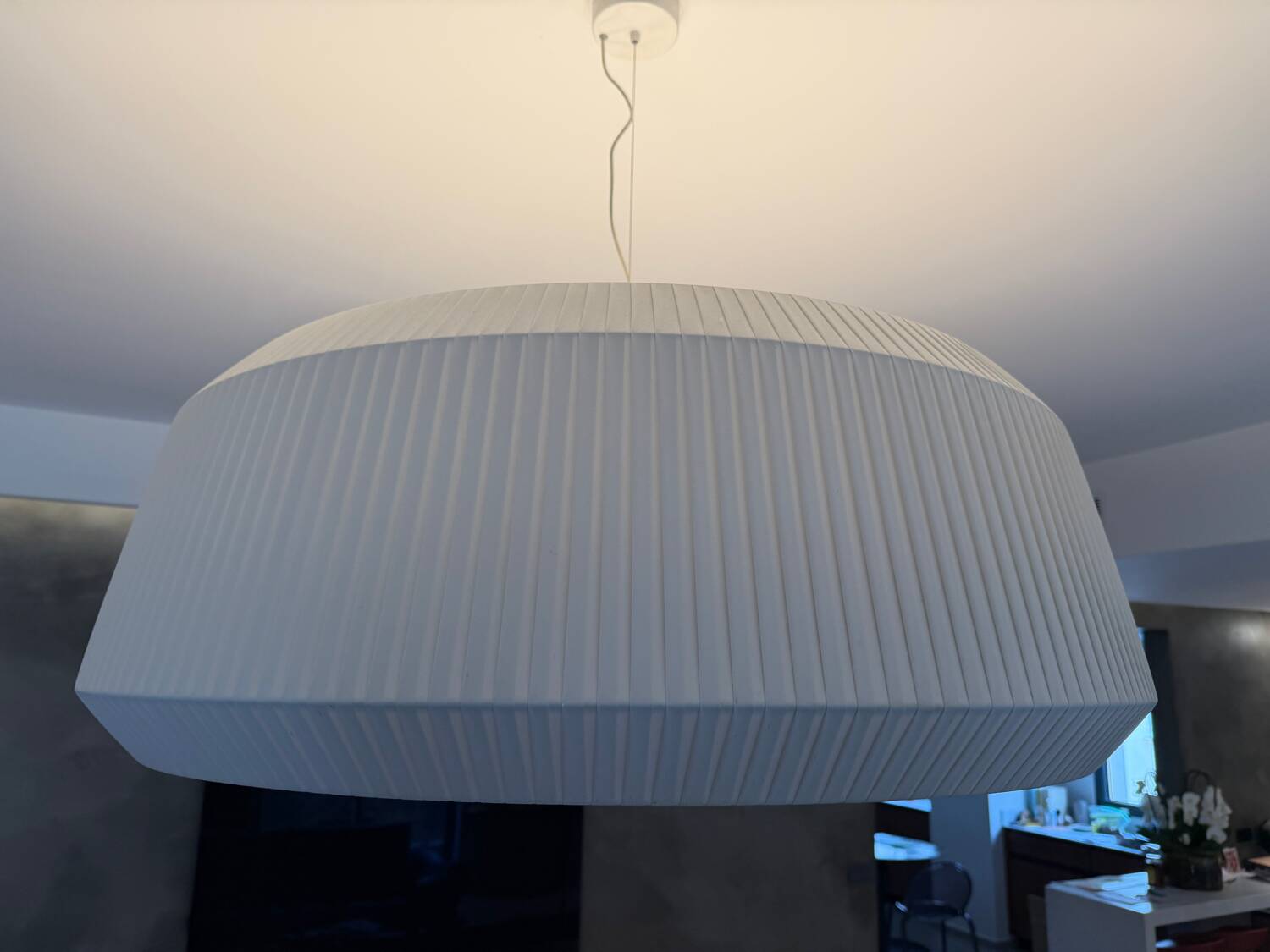 Modoluce Loto Pendant Light – diameter 1 m – pearl grey