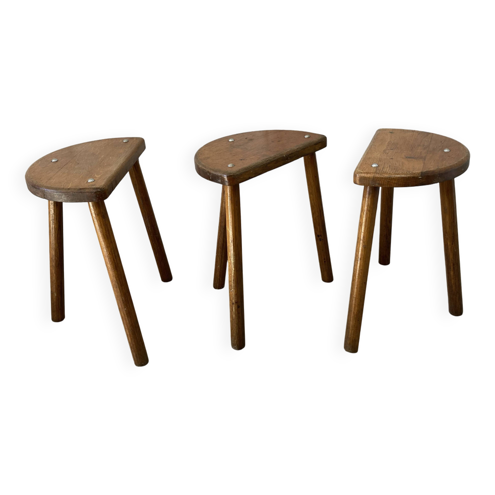 Set of 3 tripod stools