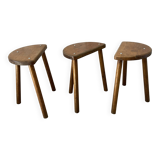 Set of 3 tripod stools