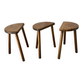 Set of 3 tripod stools