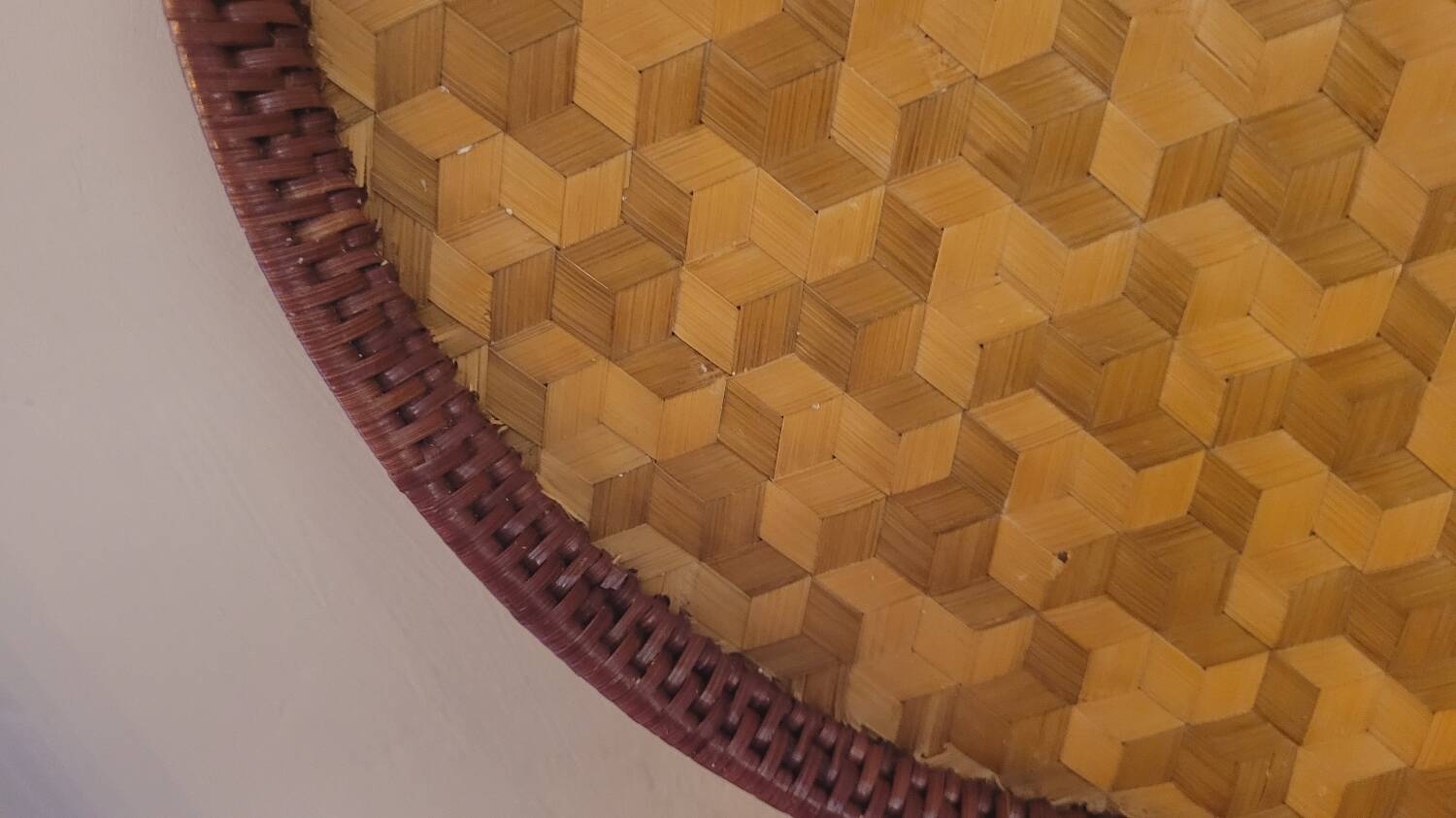 Small handmade bamboo tray from Cambodia