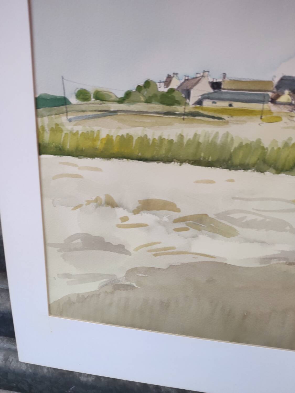 Watercolour by Michel Roubille, Saint Colomban 1977