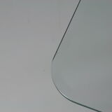 Table basse laiton et verre, 1970s