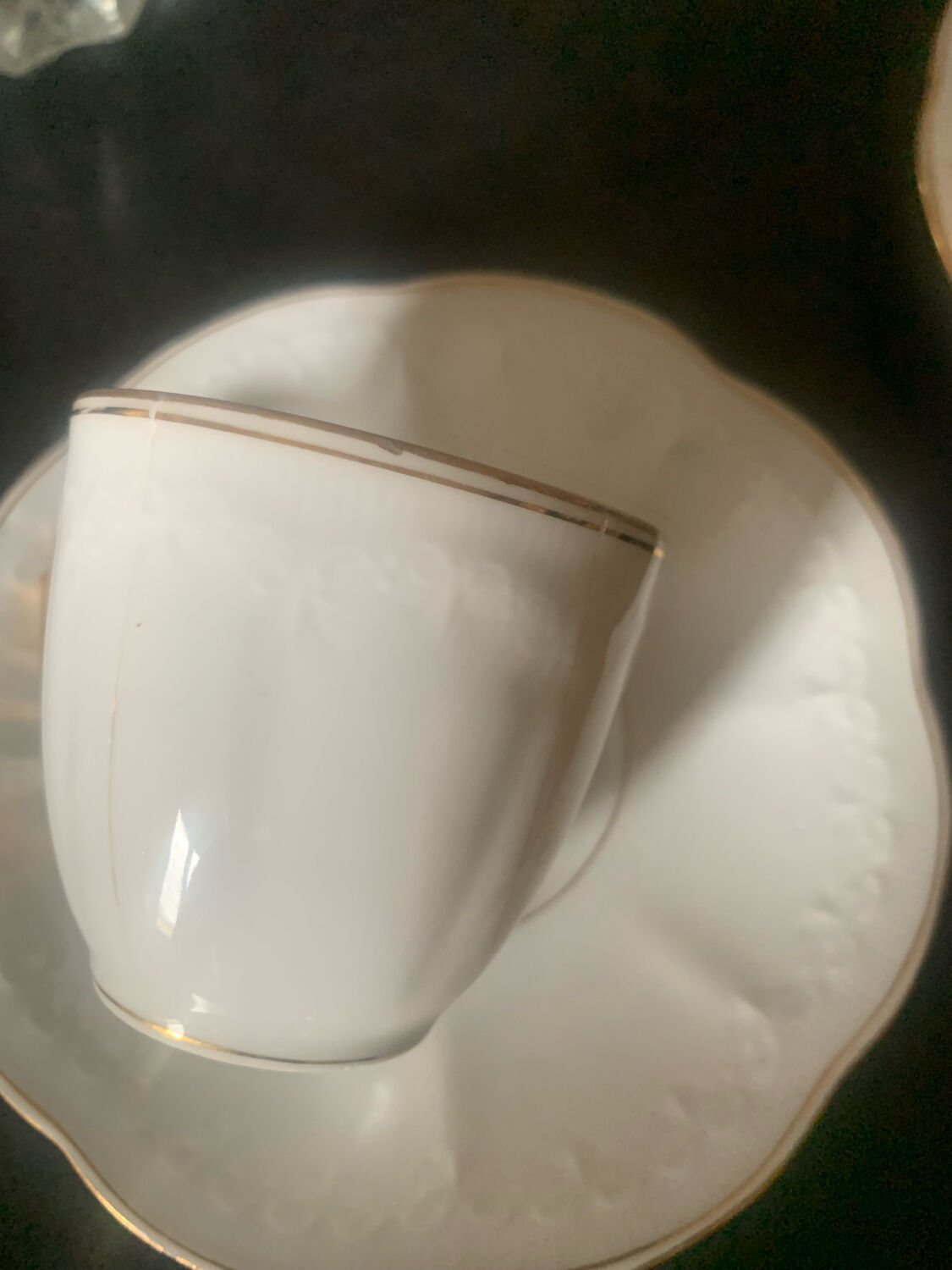 Set of 6 coffee cups and saucers