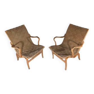 2 fauteuil modèle Eva par Bruno Mathsson pour Dux (1974)