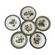 Lot de 6 assiettes à dessert en barbotine Pexonne début XXème