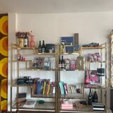 Étagères en laiton années 70
