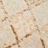 3x12 Turkish Cream & Brown Vintage Runner Rug, 79x366Cm