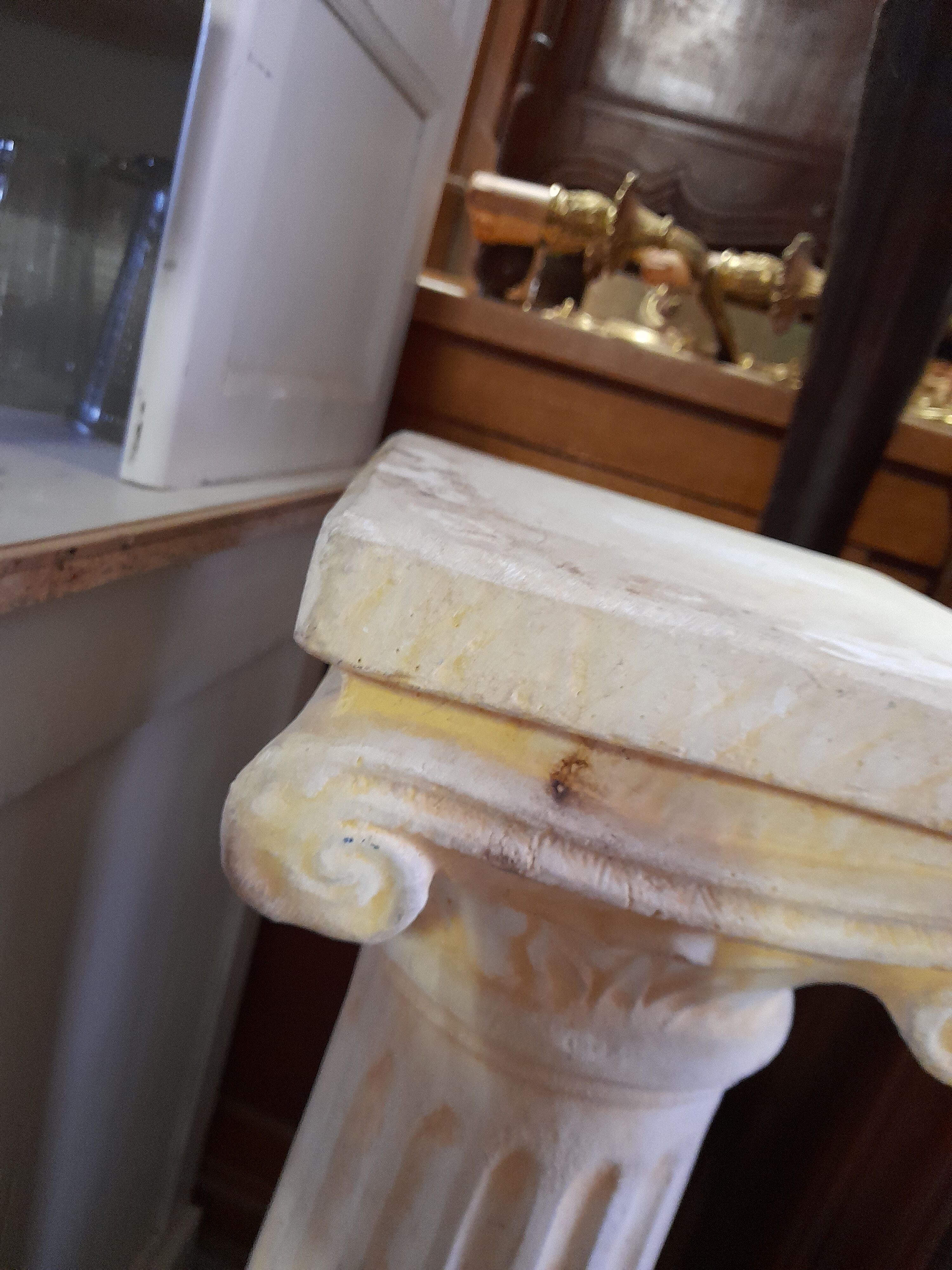 Paire de colonnes selettes en béton