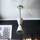 Rare Vintage Lacquered Metal Hanging Lamp, Italy 1960s