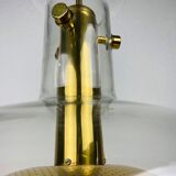 Glass and brass pendant lamp by Anders Pehrson for Atelje Lyktan, Sweden 1960