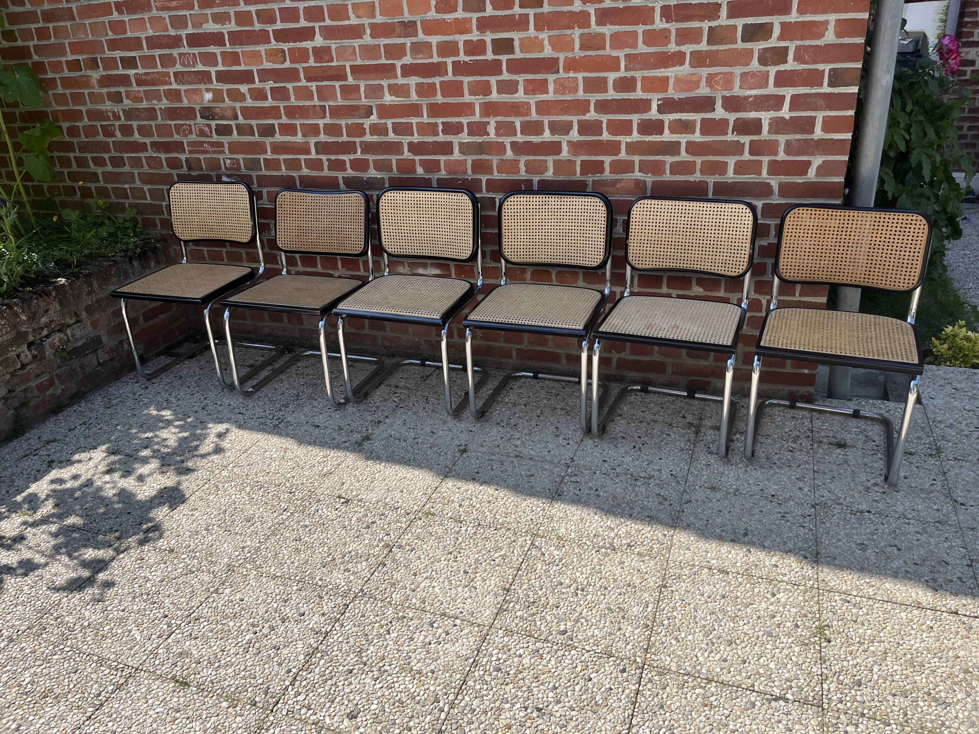 Set of 6 Breuer B32 chairs