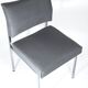 Reupholstered chrome office chair