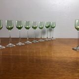 9 liquor glasses early xx th