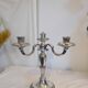 Silver metal candelabra