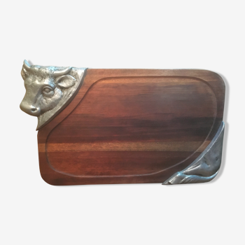 Cutting board Beef wood and tin (1970)