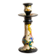 Hand-painted ceramic candlestick in Art Deco Revival style, Dutch Gouda pottery.