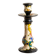 Hand-painted ceramic candlestick in Art Deco Revival style, Dutch Gouda pottery.