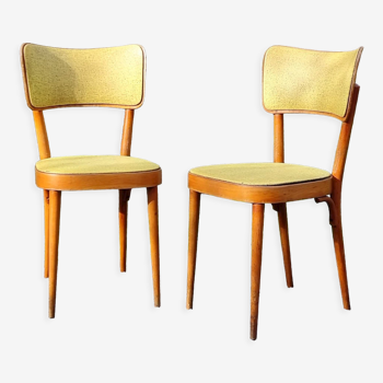 Paire chaises Baumann années 50