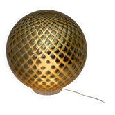 Mid-Century Modern Italian Gold Murano Glass "Diamont Sphere" Table Lamp,70