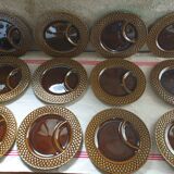 12 Digoin Saarguemines 70's compartment plates