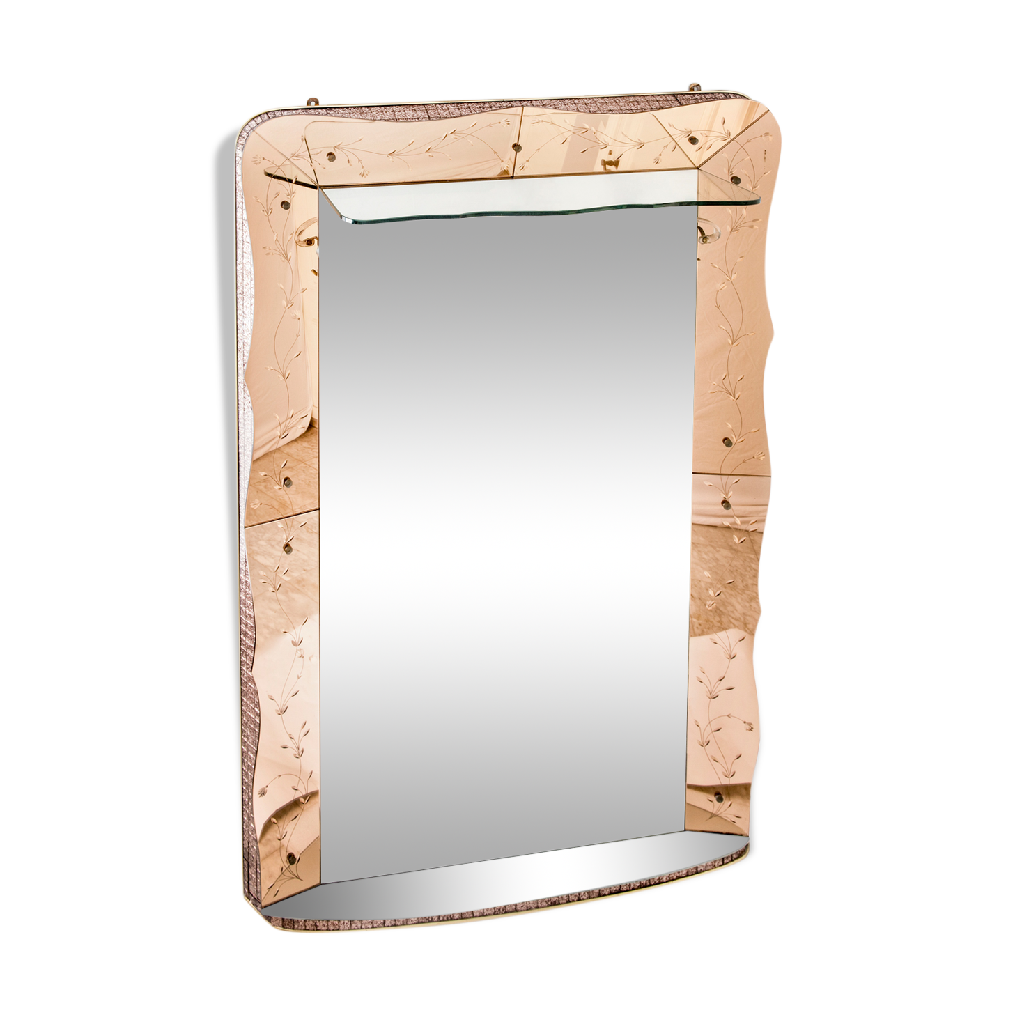 Mirror - venetian art-deco coat holder 126x193cm