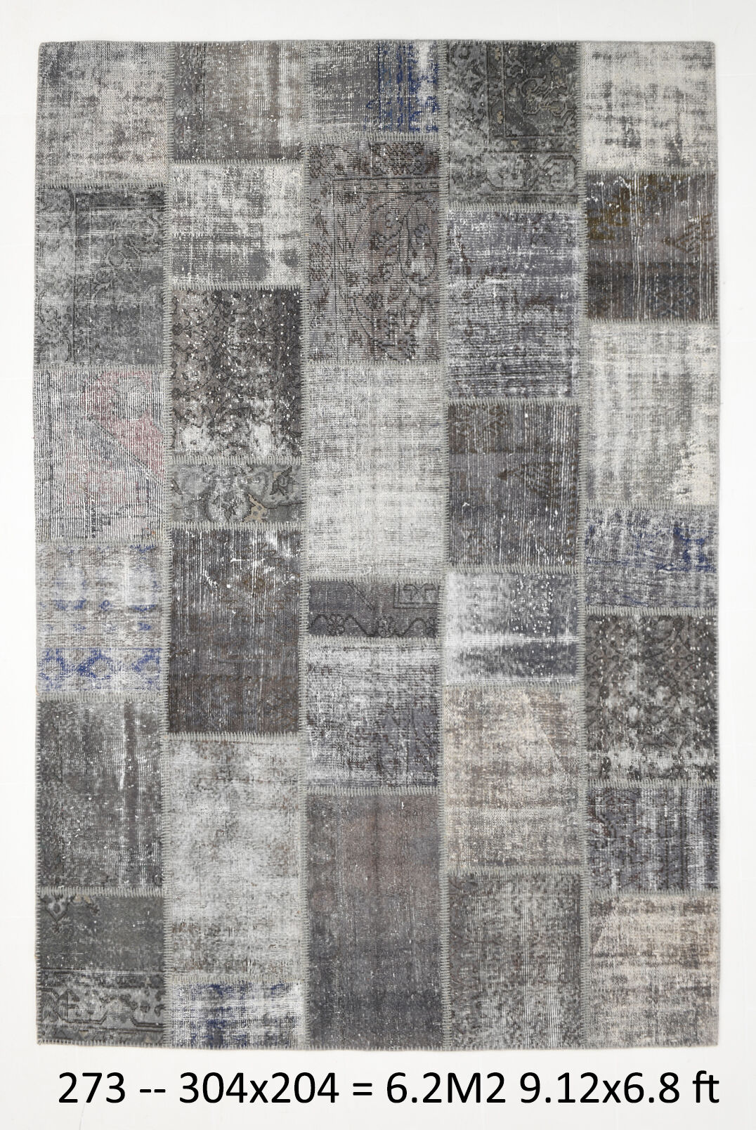 Turkish vintage oushak patchwork rug