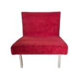 Paire fauteuils rouge hermès année 1960