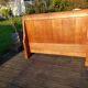 19th century walnut roller boat bed