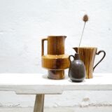 Vintage ceramic pitcher by the Sarreguemines manufacture