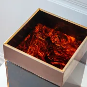 Vintage style basket Christian Dior Home, tortoiseshell acrylic