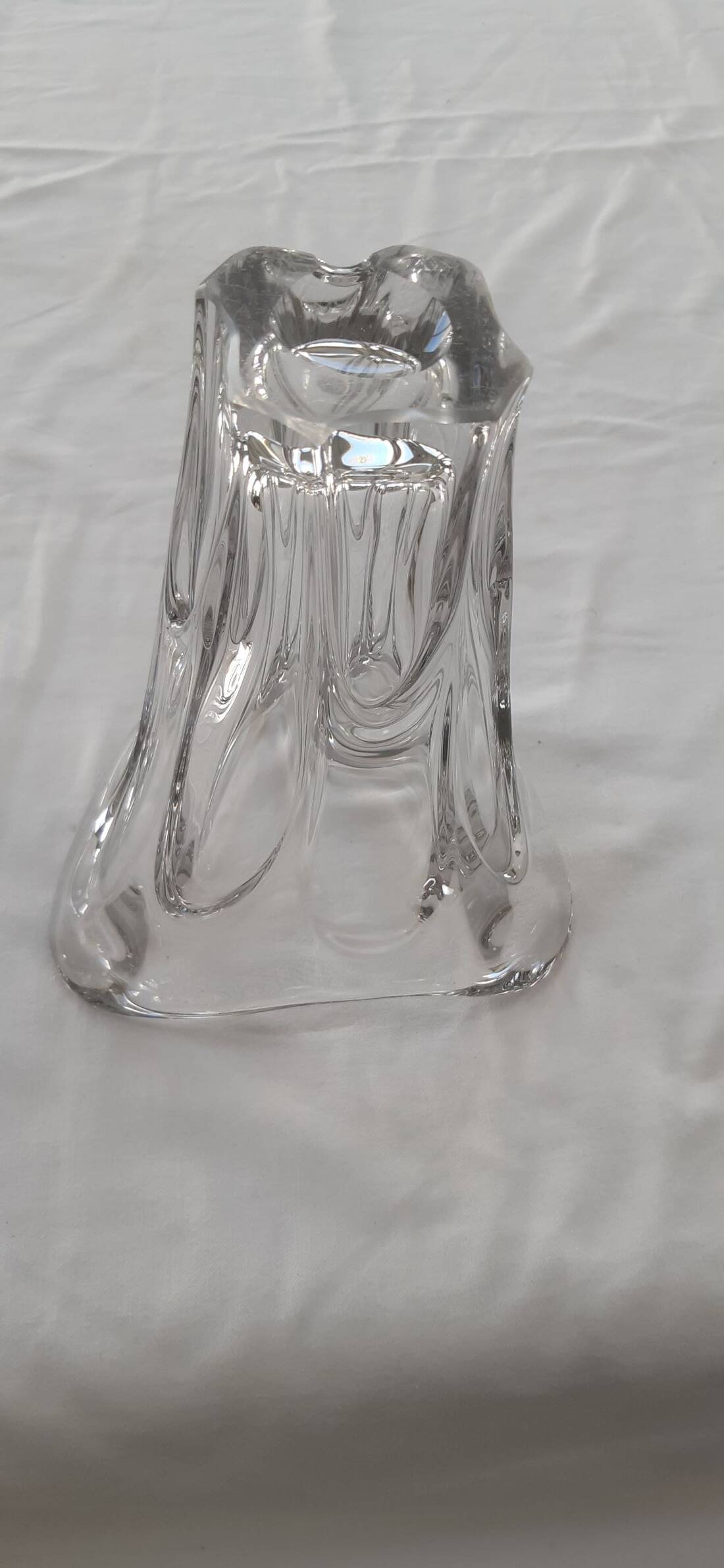 Small tulip-shaped crystal vase