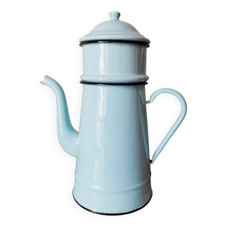 Cafetière ou théière en métal émaillé