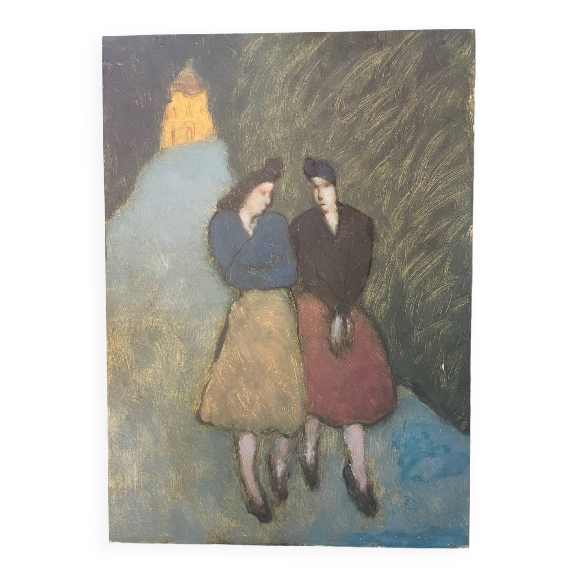 Painting The Confidence, the Two Friends, 20th Century