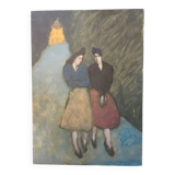 Painting The Confidence, the Two Friends, 20th Century