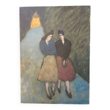 Tableau La confidence, les deux amies, XXE