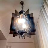 Mid Century Modern chromed chandelier for 3 lights