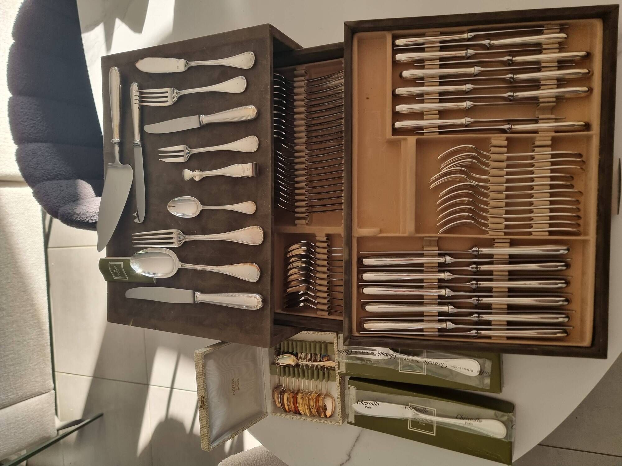 Cristofle cutlery set model Pearl