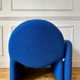 Vintage 70s wool fireside chair