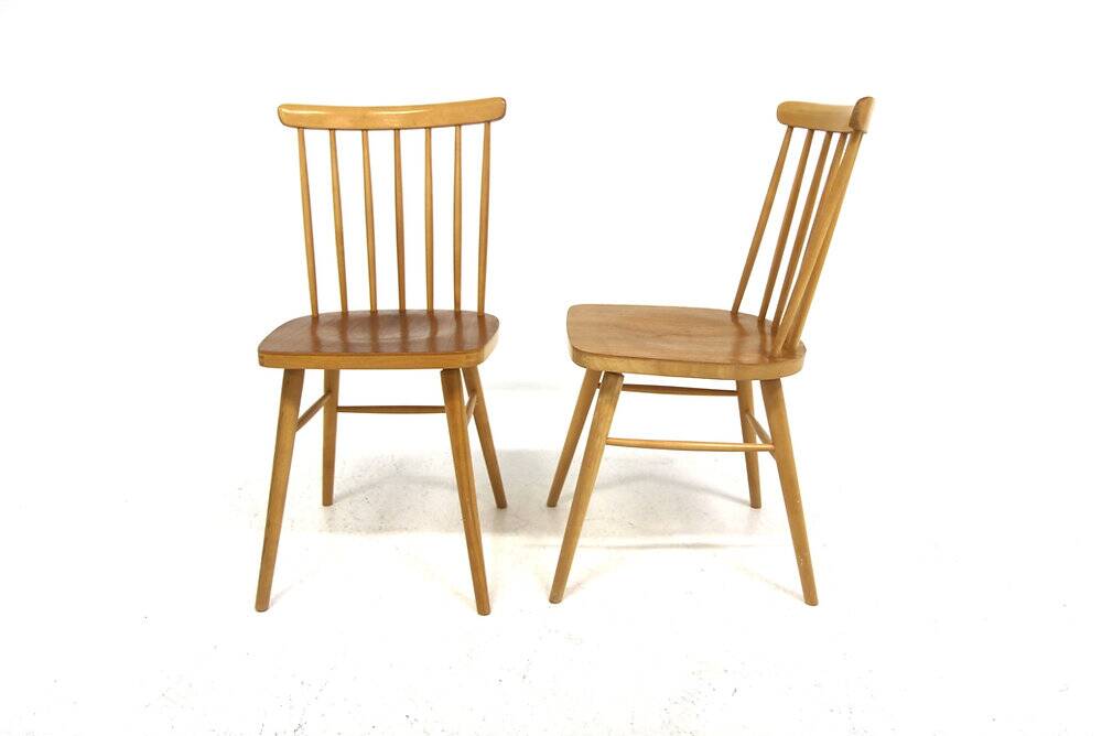 Set of 2 Scandinavian "Pinnstol" chairs in teak, NESTO, Sweden, 1960.