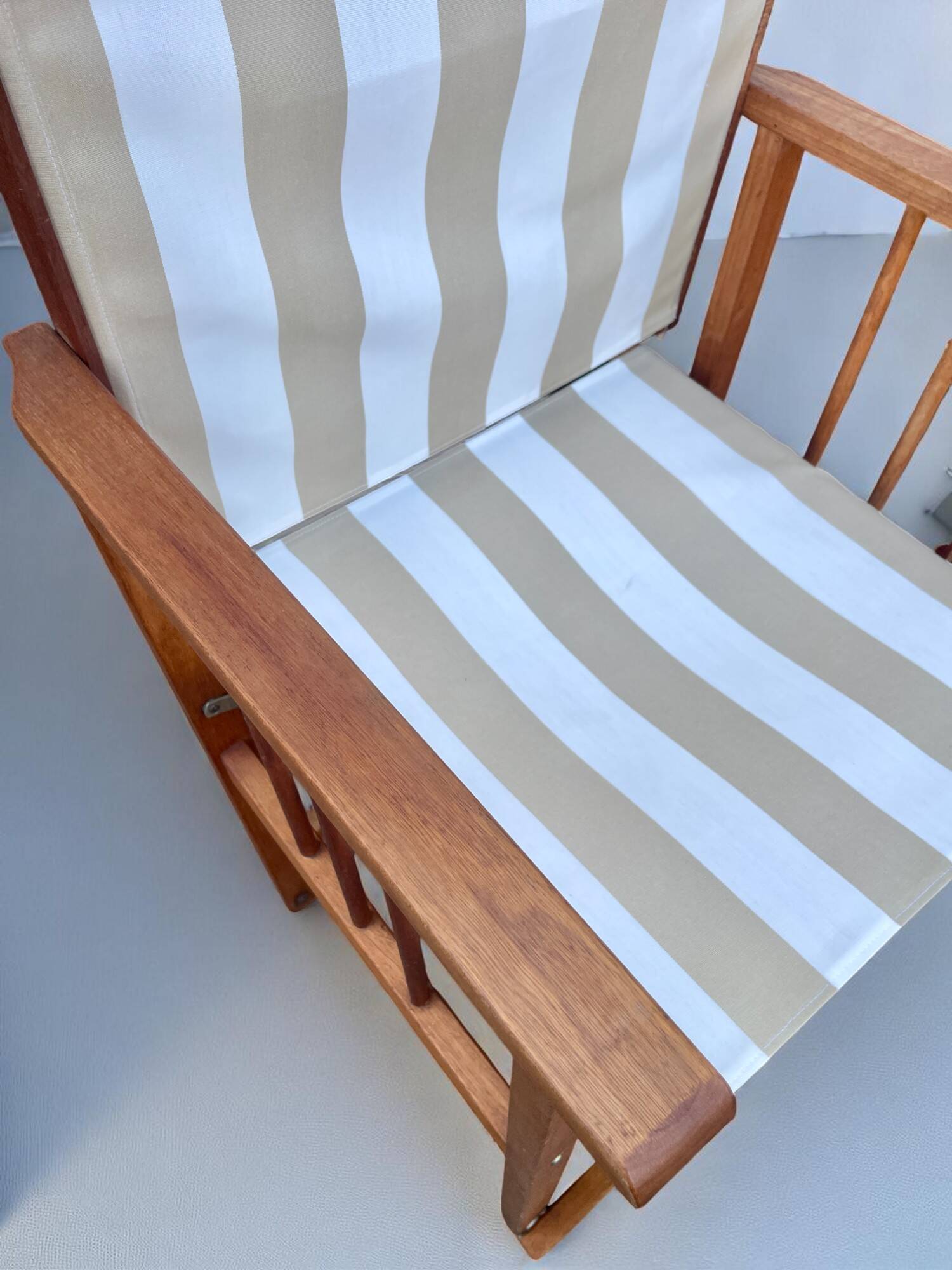 Chaise de réalisateur pliante avec tissu à rayures