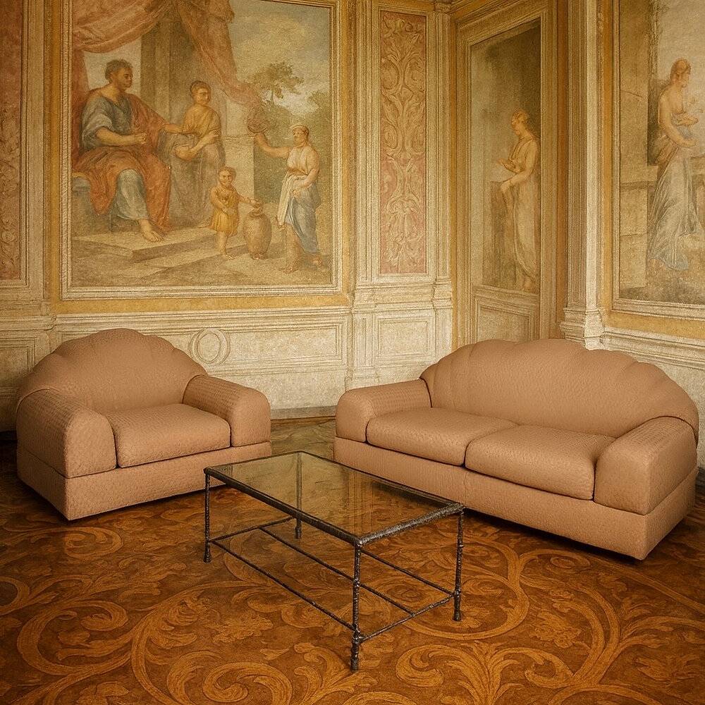 Alain Delon armchair and sofa for Maison Jansen