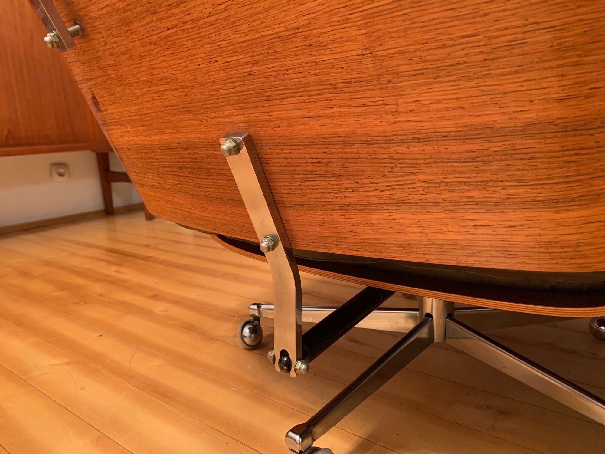 Armchair with footstool by Martin Stoll, Stoll Giroflex, Switzerland, 1960s.