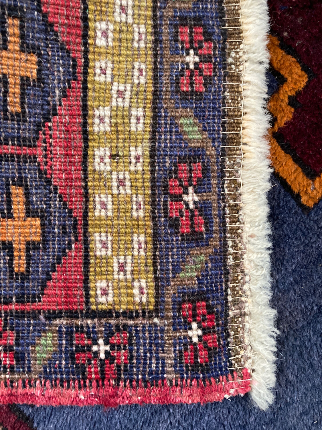 Antique carpet in caucasian wool - anatomy - turkish - kazak - large - geometric patterns / persian