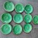 Set of 10 vintage Gien barbotine plates