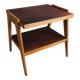 Table basse en bois 2 niveaux années 50-60