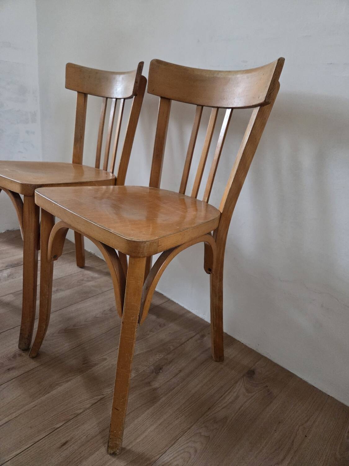 Pair of Baumann bistro chairs