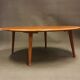 Round oak coffee table from H. Pander & Zn, the Netherlands 1950